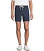Rowm Rec & Relax Flat Front Solid Textured 7#double; Shorts, Color:Navy - Image 1
