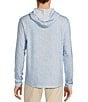Color:White/Blue - Image 2 - Rec & Relax Long Sleeve Performance Geometric Hooded Pullover