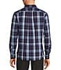 Rowm Rec + Relax Long Sleeve Performance Large Dark Plaid Pattern Shirt, Color:Ink Blue - Image 2