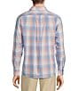 Rowm Rec + Relax Long Sleeve Performance Large Light Multi Plaid Pattern Shirt, Color:White/Blue Multi - Image 2