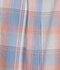 Rowm Rec + Relax Long Sleeve Performance Large Light Multi Plaid Pattern Shirt, Color:White/Blue Multi - Image 4