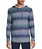 Color:Ink Blue - Image 1 - Rec & Relax Long Sleeve Performance Stripe Hooded Pullover