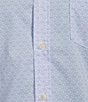 Rowm Rec + Relax Long Sleeve Performance Tile Geometric Print Shirt, Color:Light Indigo - Image 4