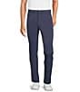 Rowm Rec + Relax Performance Flat Front Solid 4-Way Stretch 5-Pocket Pants, Color:Navy - Image 1