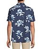 Rowm Rec + Relax Short Sleeve Performance Bloom Print Shirt, Color:Navy - Image 2