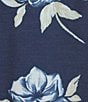 Rowm Rec + Relax Short Sleeve Performance Bloom Print Shirt, Color:Navy - Image 4