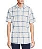 Color:White - Image 1 - Rec & Relax Short Sleeve Performance Extra Large Plaid Print Shirt