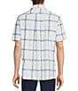 Color:White - Image 2 - Rec & Relax Short Sleeve Performance Extra Large Plaid Print Shirt