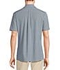 Color:Bright Blue - Image 2 - Rec & Relax Short Sleeve Performance Geometric Print Shirt