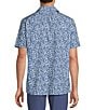 Rowm Rec + Relax Short Sleeve Performance Medium Floral Print Shirt, Color:Blue - Image 2