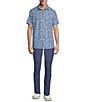 Rowm Rec + Relax Short Sleeve Performance Medium Floral Print Shirt, Color:Blue - Image 3