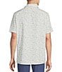 Rowm Rec + Relax Short Sleeve Performance Sketch Print Shirt, Color:Cream - Image 2