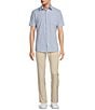 Color:Light Blue - Image 3 - Rec & Relax Short Sleeve Performance Solid Point Collar Shirt