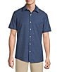 Rowm Rec + Relax Short Sleeve Performance Solid Shirt, Color:Navy - Image 1