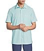 Rowm Rec + Relax Short Sleeve Performance Solid Shirt, Color:Light Aqua - Image 1