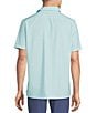 Rowm Rec + Relax Short Sleeve Performance Solid Shirt, Color:Light Aqua - Image 2