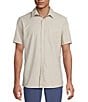 Rowm Rec + Relax Short Sleeve Performance Starburst Print Shirt, Color:Khaki - Image 1