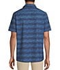 Rowm Rec + Relax Short Sleeve Performance Stripe Pattern Shirt, Color:Navy - Image 2