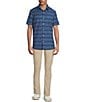 Rowm Rec + Relax Short Sleeve Performance Stripe Pattern Shirt, Color:Navy - Image 3