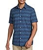 Rowm Rec + Relax Short Sleeve Performance Stripe Pattern Shirt - Image 1