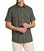 Rowm Rec & Relax Short Sleeve Solid Textured Western Shirt - Image 1