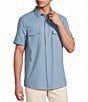 Rowm Rec & Relax Short Sleeve Solid Textured Western Shirt - Image 5