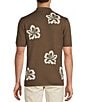 Rowm Short Sleeve Jacquard Button Front Sweater Knit Shirt - Image 2