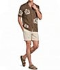Rowm Short Sleeve Jacquard Button Front Sweater Knit Shirt - Image 3