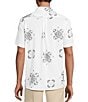 Rowm Short Sleeve Large Medallion Print Shirt, Color:White - Image 2