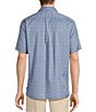 Rowm Short Sleeve Large Zigzag Print Shirt, Color:Greyed Indigo - Image 2