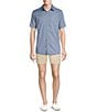Rowm Short Sleeve Large Zigzag Print Shirt, Color:Greyed Indigo - Image 3