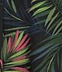 Color:Black - Image 5 - Short Sleeve Mesh Tropical Palm Print Shirt