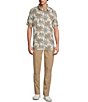 Rowm Short Sleeve Multi Palm Print Point Collar Button Front Shirt - Image 3