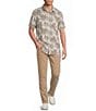 Rowm Short Sleeve Multi Palm Print Point Collar Button Front Shirt - Image 3