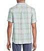 Rowm Short Sleeve Plaid Herringbone Button Front Shirt - Image 2