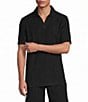 Rowm Short Sleeve Solid Terry Johnny Collar Shirt - Image 1