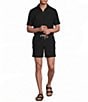 Rowm Short Sleeve Solid Terry Johnny Collar Shirt - Image 3