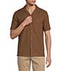 Rowm Short Sleeve Solid Textured Camp Shirt - Image 1