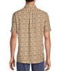 Rowm Short Sleeve Textured Cross Tile Print Shirt - Image 2