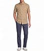 Rowm Short Sleeve Textured Cross Tile Print Shirt - Image 3
