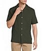 Rowm Short Sleeve Textured Embroidered Camp Shirt - Image 1