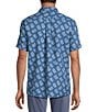 Rowm Short Sleeve Textured Floral Print Shirt - Image 2