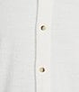 Rowm Short Sleeve Textured Solid Coatfront Shirt, Color:Winter White - Image 4