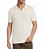 Rowm Short Sleeve Textured Solid Johnny Collar Knit Sweater Shirt - Image 5