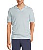 Rowm Short Sleeve Textured Solid Johnny Collar Sweater Shirt,New Products : American Fashion Style Bags On Sale