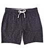 Color:Navy - Image 1 - Solid Nep 7#double; Inseam Knit Shorts