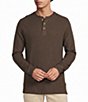 Rowm Solid Waffle Knit Henley Shirt - Image 1