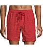 Color:Chili Red - Image 1 - Textured Solid 6#double; Inseam Swim Trunk