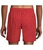 Color:Chili Red - Image 2 - Textured Solid 6#double; Inseam Swim Trunk