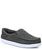 Rowm Textured Step-On Slippers, Color:Black - Image 1